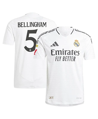 Adidas Men's Jude Bellingham White Real Madrid 2024/25 Home Authentic Player Jersey