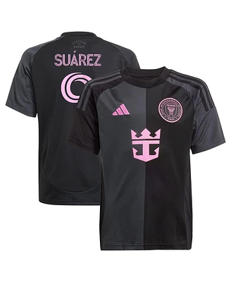 Adidas Big Boys and Girls Luis Suarez Black Inter Miami Cf 2025 The Fortitude Kit Replica Player Jersey
