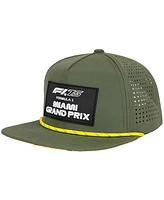Insomniac Men's Olive F1 2025 Miami Grand Prix Performance Snapback Hat