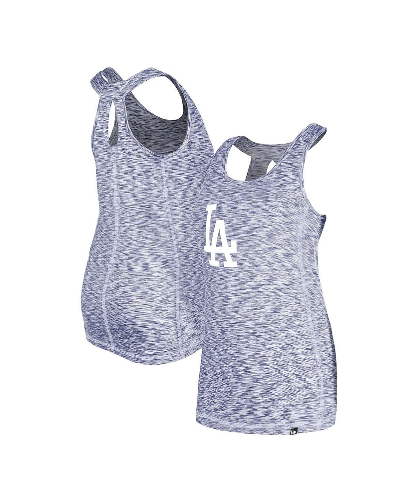 New Era Women's Royal Los Angeles Dodgers Space Dye Keyhole Back Tank Top