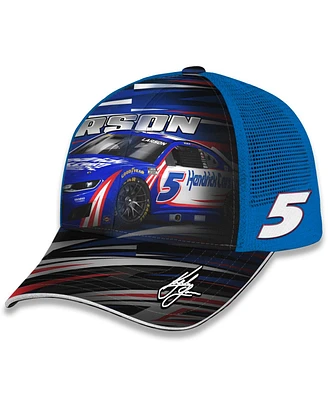 Checkered Flag Sports Men's and Women's Yellow Kyle Larson Trucker Adjustable Hat