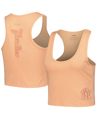 Pro Standard Women's Orange New York Yankees Neutral Fitted Racerback Tank Top