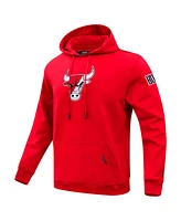 Pro Standard Men's Red Chicago Bulls Split Logo Pullover Hoodie