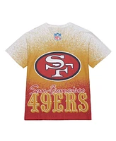 Mitchell & Ness Men's White San Francisco 49ers Team Burst Vintage Logo T-Shirt