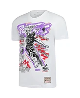 Mitchell & Ness Men's Vince Carter White Toronto Raptors Hardwood Classics Chalked Up T-Shirt