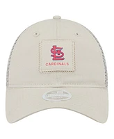 New Era Women's Light Beige St. Louis Cardinals Square Stitch 9TWENTY Adjustable Hat
