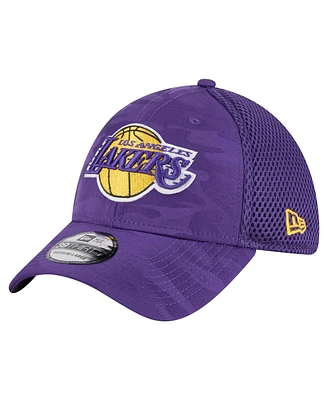 New Era Men's Purple Los Angeles Lakers Subtle Camo 39THIRTY Flex Hat