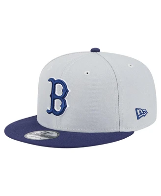 New Era Men's Gray/Navy Boston Red Sox 2-Tone Color Pack 9FIFTY Snapback Hat