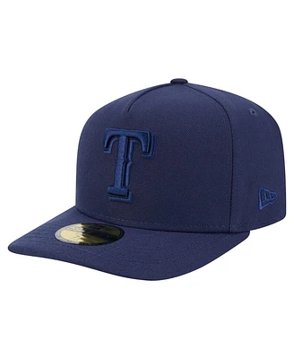 New Era Men's Navy Texas Rangers Color Pack A-Frame 59FIFTY Fitted Hat