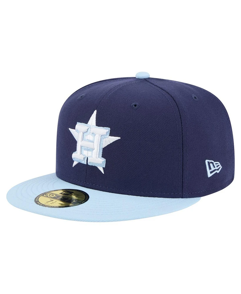 New Era Men's Navy/Light Blue Houston Astros Color Pack 2-Tone 59FIFTY Fitted Hat