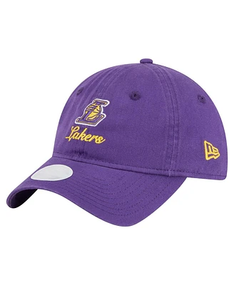New Era Women's Purple Los Angeles Lakers Gameday Preppy 9TWENTY Adjustable Hat