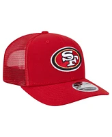 New Era Men's Scarlet San Francisco 49ers Main Trucker 9SEVENTY Stretch Snap Hat