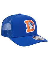 New Era Men's Royal Denver Broncos Main Trucker 9SEVENTY Stretch snap Hat