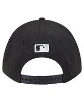 New Era Big Boys and Girls Black Chicago White Sox Player Replica 9FORTY Adjustable Hat