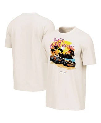 Outerstuff Men's Cream McLaren F1 Team Miami Washed T-Shirt