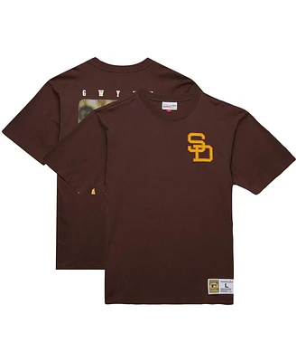 Mitchell & Ness Men's Tony Gwynn Brown San Diego Padres Legends Collection Vintage Logo T-Shirt