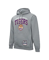 Mitchell & Ness Men's Heather Gray Lsu Tigers Classic Arch Pullover Hoodie