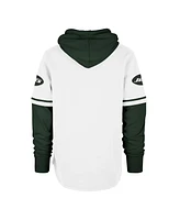'47 Brand Men's White New York Jets Trifecta Shortstop Pullover Hoodie
