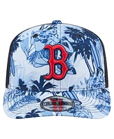 New Era Men's Navy Boston Red Sox Hula Trucker 9SEVENTY Adjustable Hat