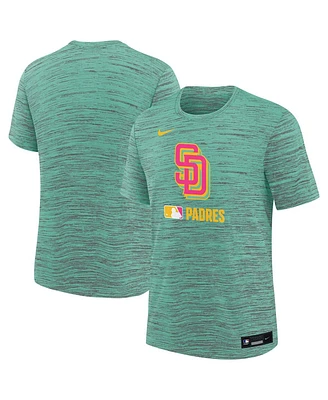 Nike Big Boys and Girls Mint San Diego Padres Authentic Collection City Connect Velocity Performance T-Shirt