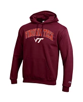 Champion Men's Maroon Virginia Tech Hokies Arched Logo Fleece Pullover Hoodie