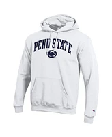 Champion Men's White Penn State Nittany Lions Arched Logo Fleece Pullover Hoodie