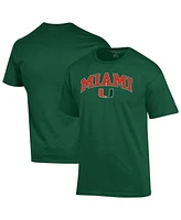 Champion Men's Green Miami Hurricanes Arch Over Logo T-Shirt