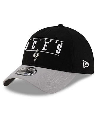 New Era Men's and Women's Black/Silver Las Vegas Aces 2025 Wnba Draft 9TWENTY Adjustable Hat