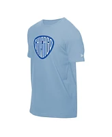 New Era Men's Light Blue Chicago Cubs Guitar Pick T-Shirt