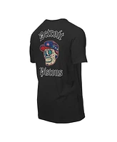 New Era Men's Black Detroit Pistons Sugar Skulls T-Shirt