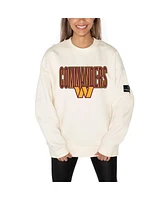 Gameday Couture Women's Cream Washington Commanders Premium Fleece Drop Shoulder Pullover Sweatshirt