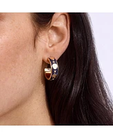 Wear By Erin Andrews x BaubleBar Milwaukee Brewers Enamel Hoop Earrings