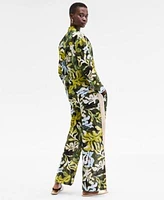 On 34th Womens Leaf Print Shirt Leaf Print Wide Leg Pants Camisole Exclusively At Macys