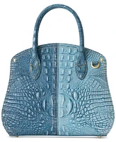 Brahmin Rosetta Denim Secour Medium Leather Satchel