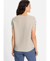 Olsen Women's Sleeveless Rib Knit Pullover