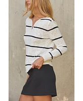 Crescent Women's Sherri Striped Knit Top