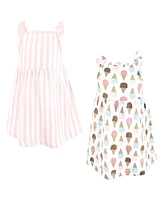 Hudson Baby Girls Cotton Dresses, Melt My Heart Ice Cream