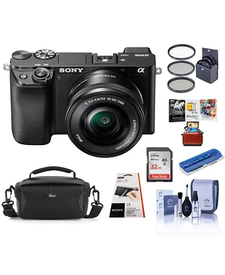 Sony Alpha a6100 Mirrorless Digital Camera with 16-50mm Lens