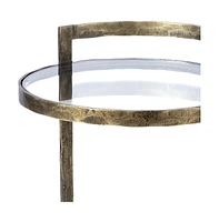 Transparent Glass Round Side Table – Modern Home Accent