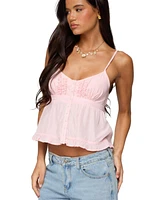 Edikted Women's Halsey Ruffle Tank Top