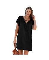 Swimsuits for All Plus Esme Lace Up Cover Dress