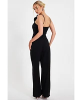 Quiz Women's Scuba Crepe Halter Neck Jumpsuit