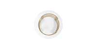 Contemporary Glass and Iron Round End Table for Side or Accent Use