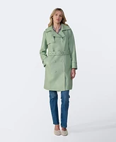 Furniq Uk Women's Leather Trench Coat, Created for Macy's