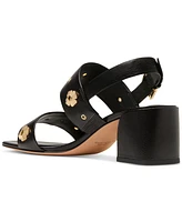 kate Spade new york Women's Flower Studded Block Heel Sandals