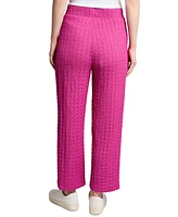 Jones New York Petite Textured Pull-On Wide-Leg Pants