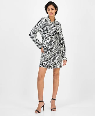 Sam Edelman Women's Printed Collared A-Line Dress