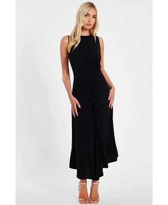 Quiz Women's Ity Ruched Detail Midi Dress