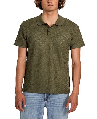 Guess Men's Logan Short Sleeve Knit Polo Shirt