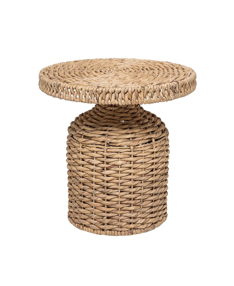 Creative Co-op 18.2" Water Hyacinth Hand-Woven Round Table